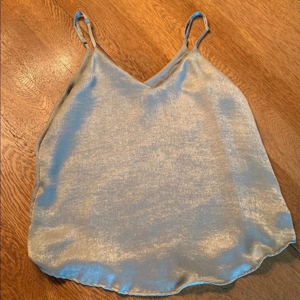 NWOT sage satin finish tank top